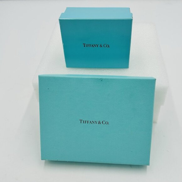 Two Tiffany & Co Small Empty Blue Boxes 3.5"x2.75"x1.75" and 5.5"x4.25"x1" - Picture 1 of 4